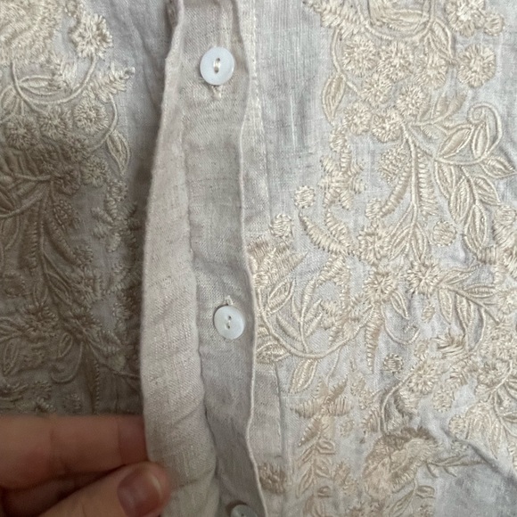 Buykud embroidered linen shirt - Picture 4 of 8